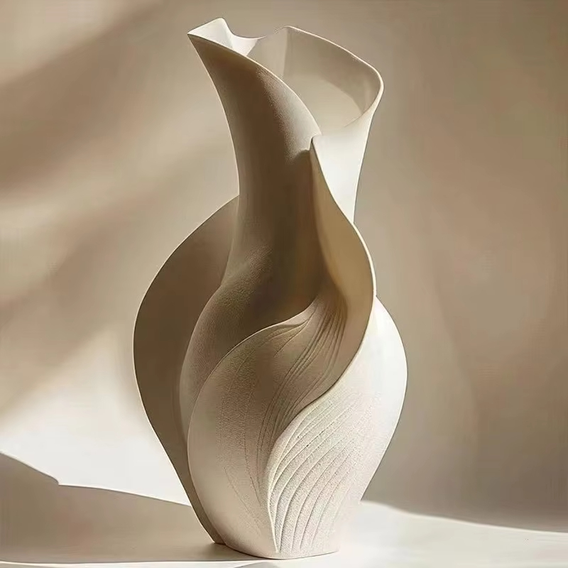 Dried Flower Bulk - Nordic Ceramic Vase Abstract Grass Dried