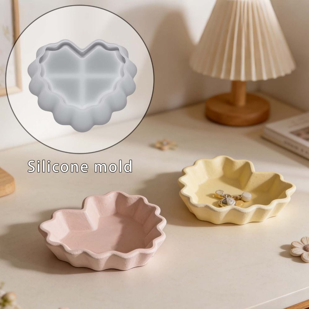 Heart Shape Plate Storage Bowl - огляд і ціна Silicone Mold Tray