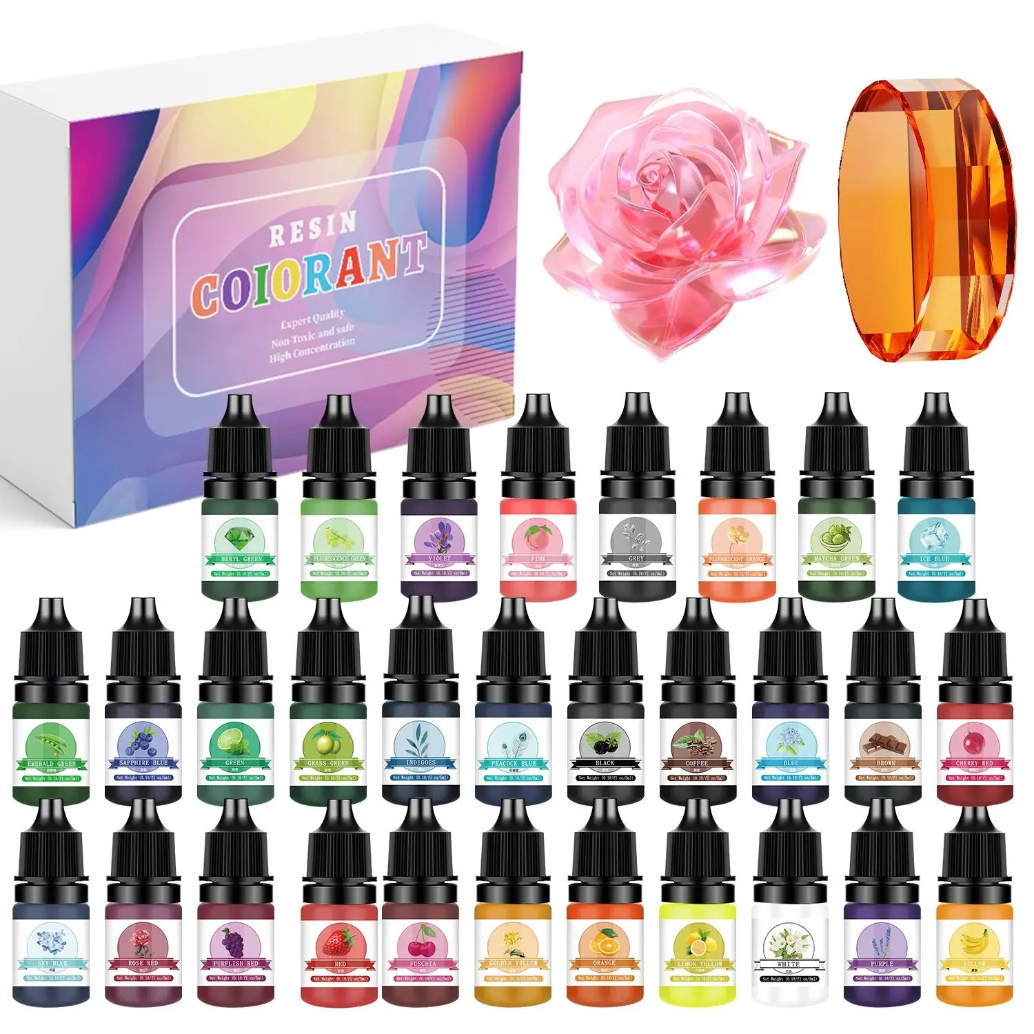 30Colors 5ml Epoxy Resin Pigme - огляд і ціна Resin Pigment Set