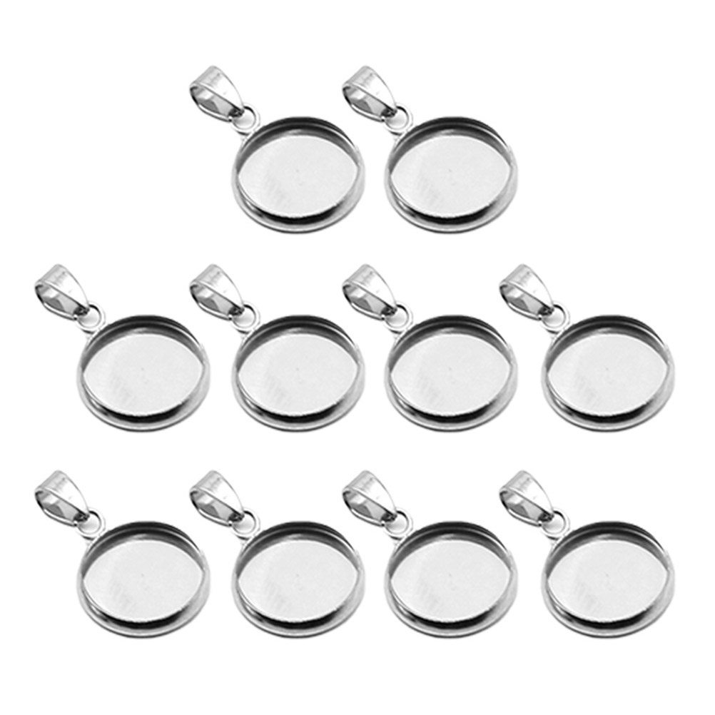 20Pcs Stainless Steel Round Pe - огляд і ціна Resin Crafts Diy
