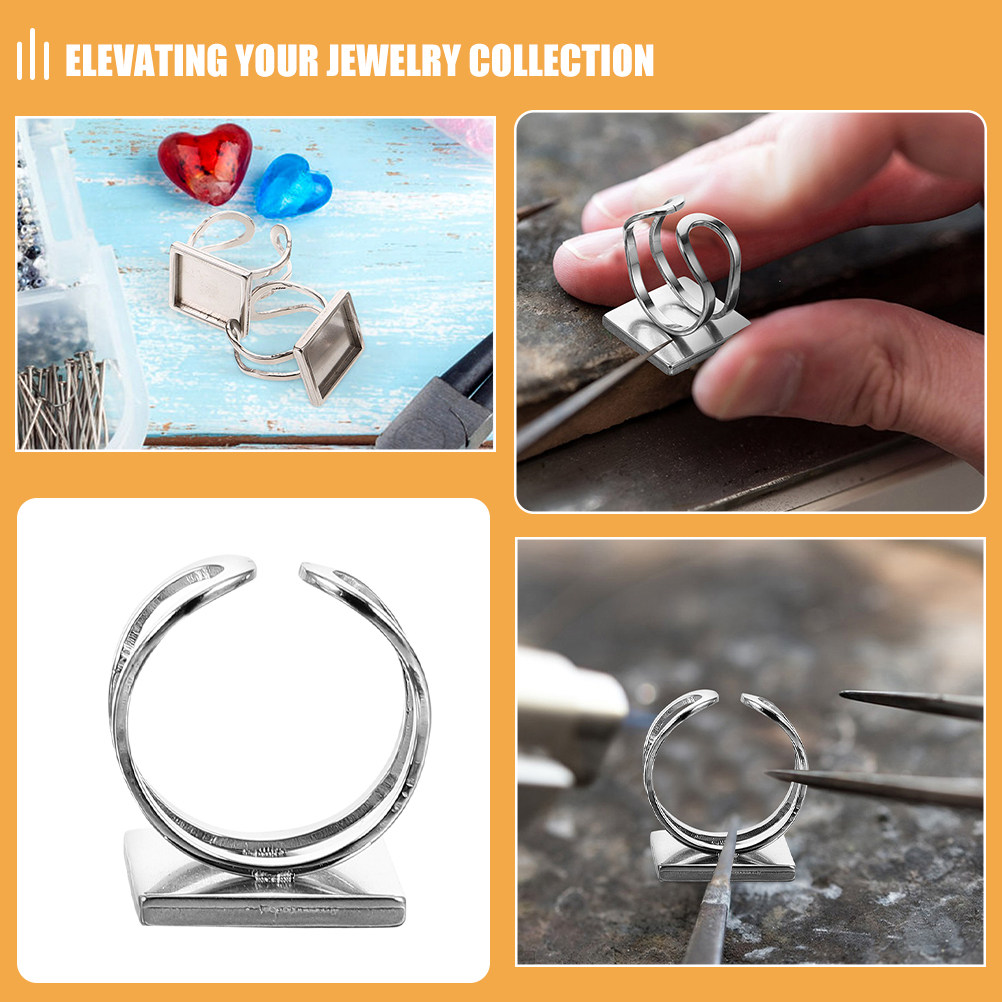 4Pcs Square Bezel Ring Base Co - огляд і ціна Resin Crafts Diy