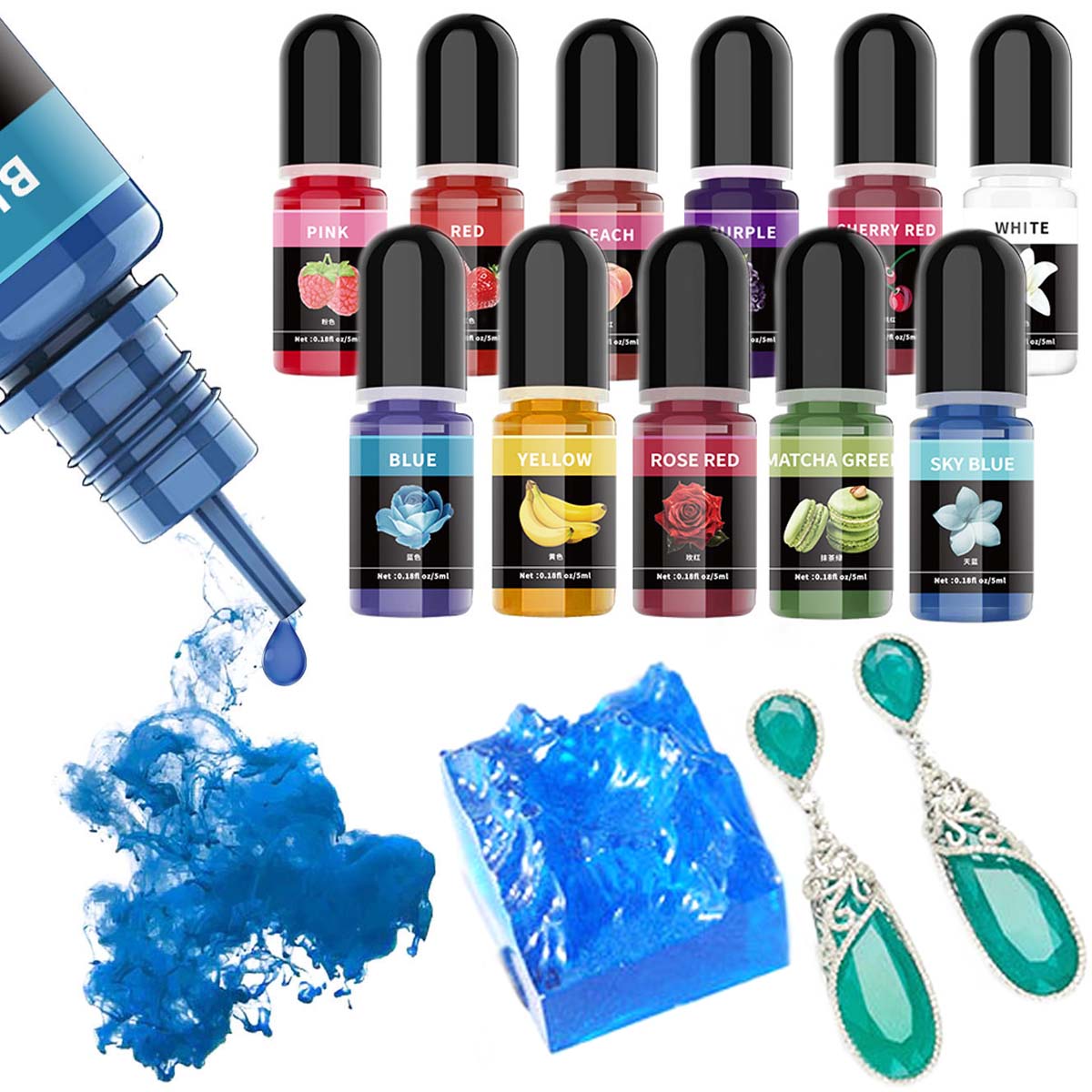 5ml/Bottle Epoxy Resin Pigment - огляд і ціна Epoxy Uv Resin Kit