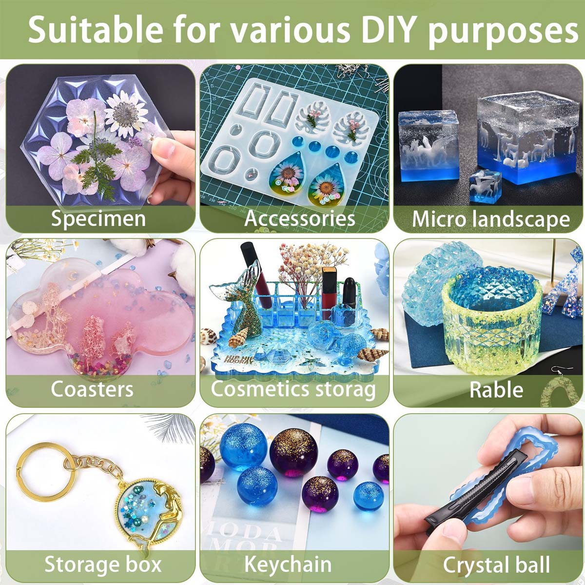 5ml/Bottle Epoxy Resin Pigment - огляд і ціна Epoxy Uv Resin Kit